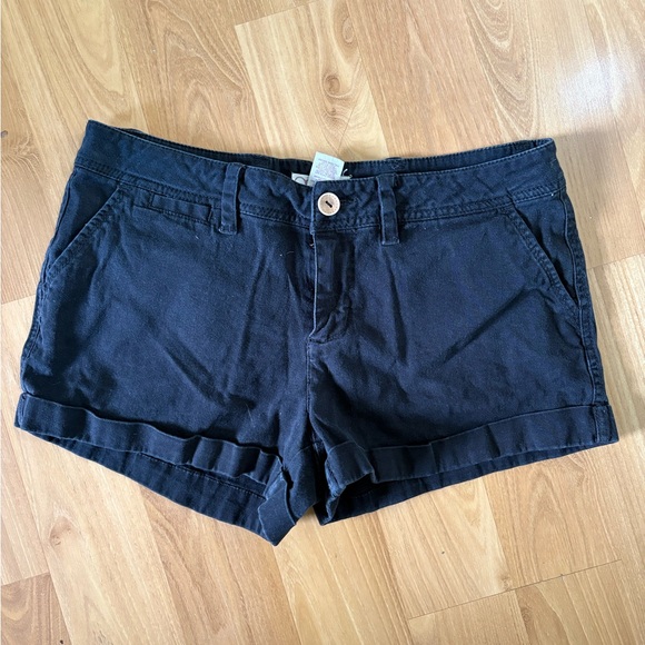 OP Pants - Y2K OP Women's Black Jean Shorts